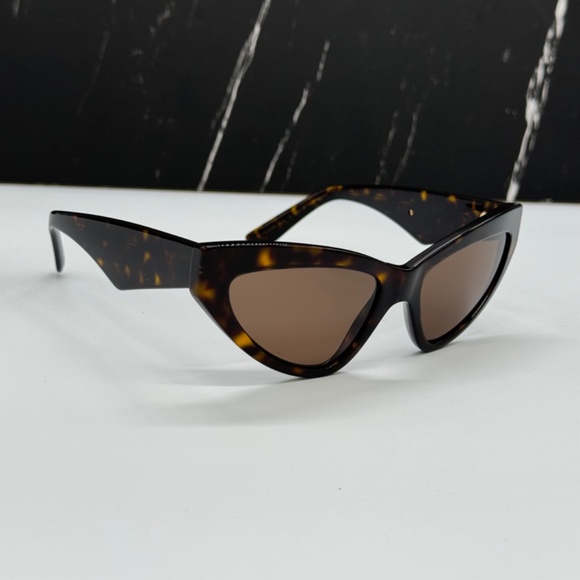 NEW DOLCE&GABBANA DG4439 502/73 WOMEN SUNGLASSES DG4439 50273 BROWN CAT EYE - Picture 6 of 12
